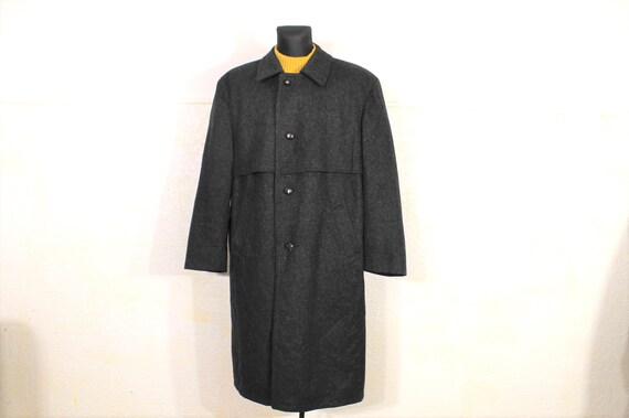 Vintage 1980s Bavarian Loden Wool Overcoat for Men - Classic