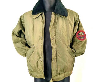 Vintage 90s ALPHA INDUSTRIES Reversible Flight MA-1 Bomber Jacket