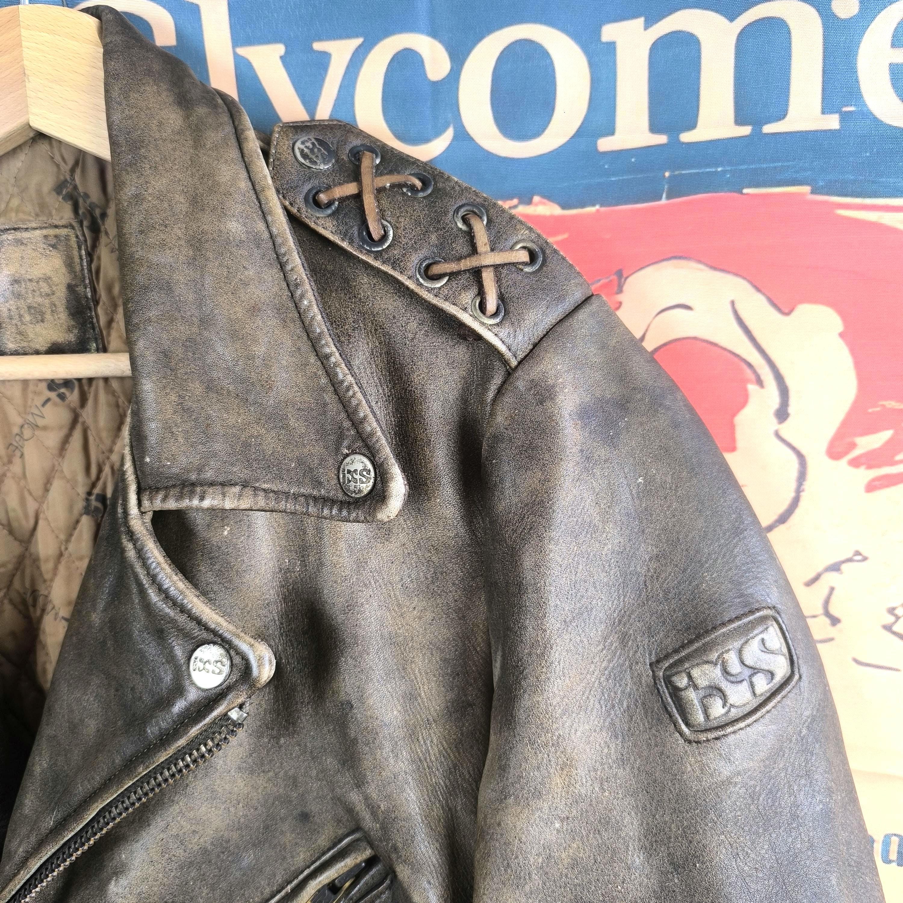 Moto Leather Jacket IXS Brown, Distressed Leather Motorcycle
