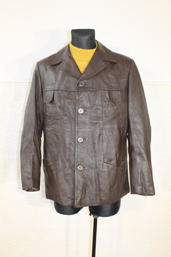 Vintage Leather Tyrolean Jacket 70s-80s状態…b