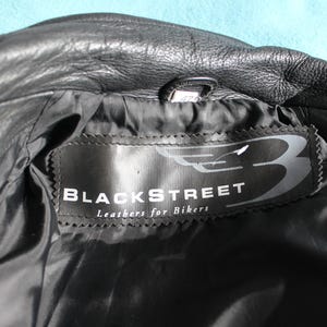 Motorcycle Jacket Women Vintage Cow Leather Black Cafe Racer Size 42 Large