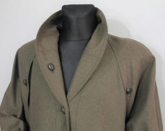 Burberrys Loden Coat in Forest Green | With Classic Checkered
