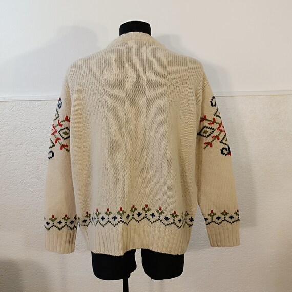 Vintage Norwegian wool Cardigan, Fair Isle jumper… - image 7