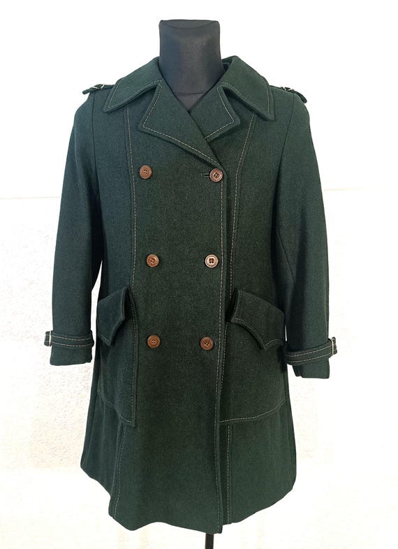 Trench-coat Croisé Vintage Kaki - Taille XL - Homme - Occasion Très Bon état