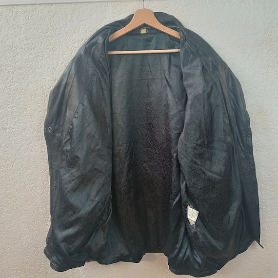 Luxurious Patchwork Sheepskin Leather Trench Coat… - image 6