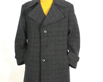 Vintage 1960's Midnight Blue Naval Pea Coat | Size S - Www