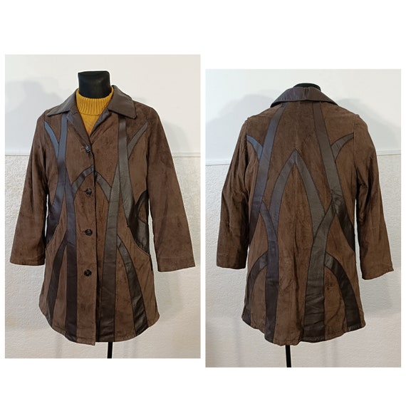 Brown Suede Jacket Women, Brown Leather Jacket, L… - image 1