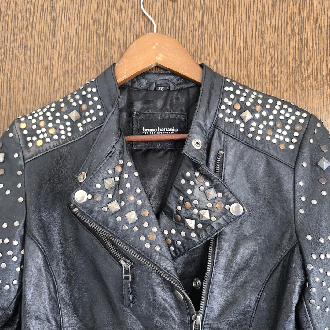 Rock Performance Jacket Vintage Punk Studded Leather Motorcycle Jacket - Rock Battle Coat With ...