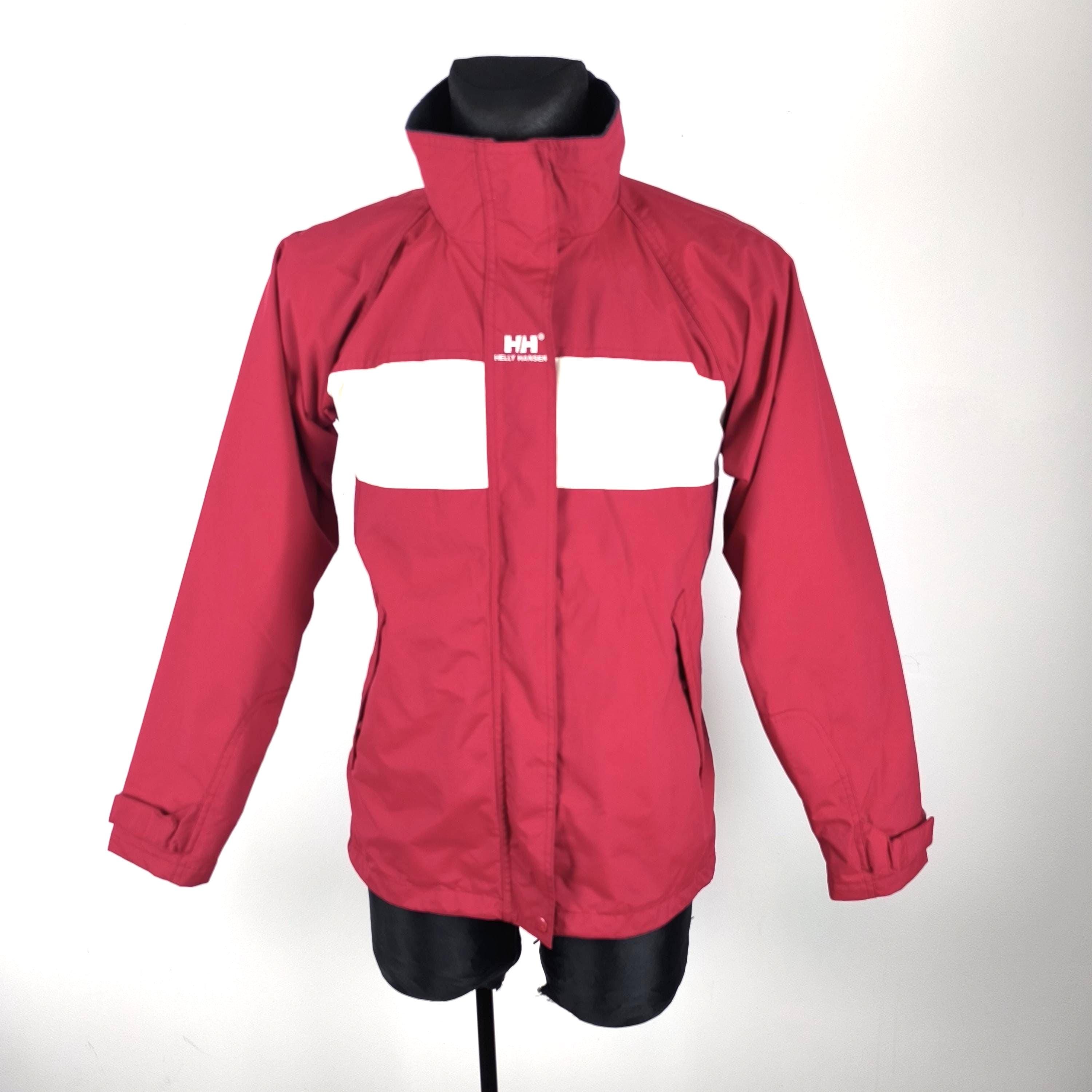 Helly Hansen Jacket Red Waterproof Breathable for Women - Retro