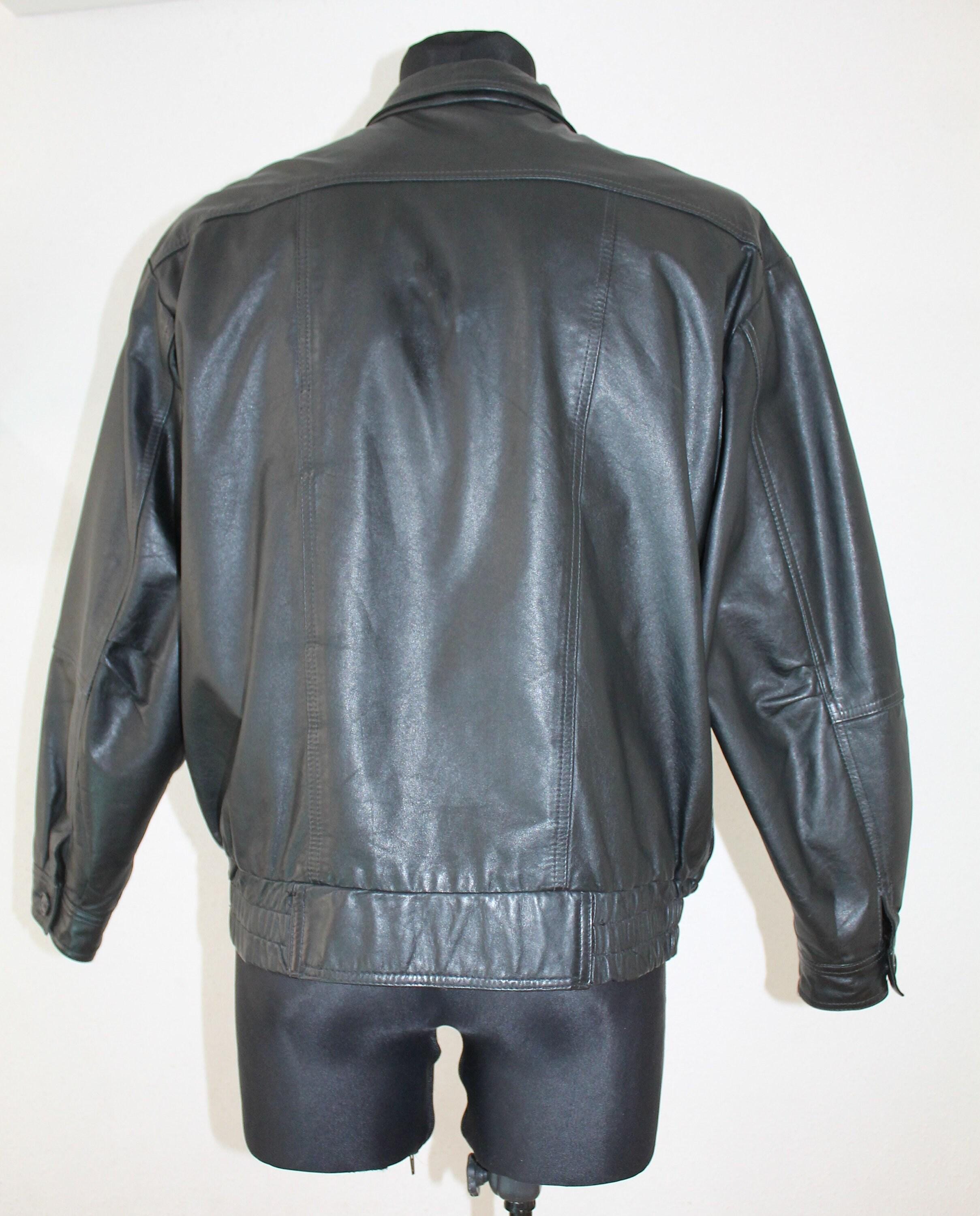 ジャケット・アウター 1970s mabrun Black Leather Bomber Jacket 1970s mabrun Black Leather Bomber Jacket 【公式通販】