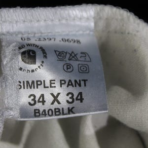 Carhartt Pants Black Denim: Vintage Men's 34x34 Basic Trousers