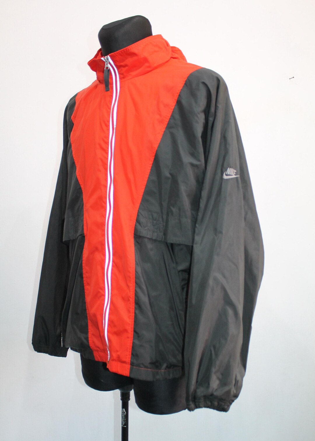 Vintage 80er Nike XL Zip Trainerjacke Retro Athletic