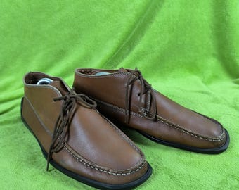 Leren mocassins voor heren, bruin, Italiaans, echt leer, naturel, maat EU 44