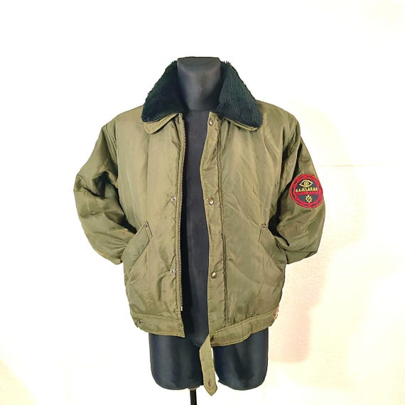 Vintage 80s Green MA-1 Bomber Jacket | Military Aviator