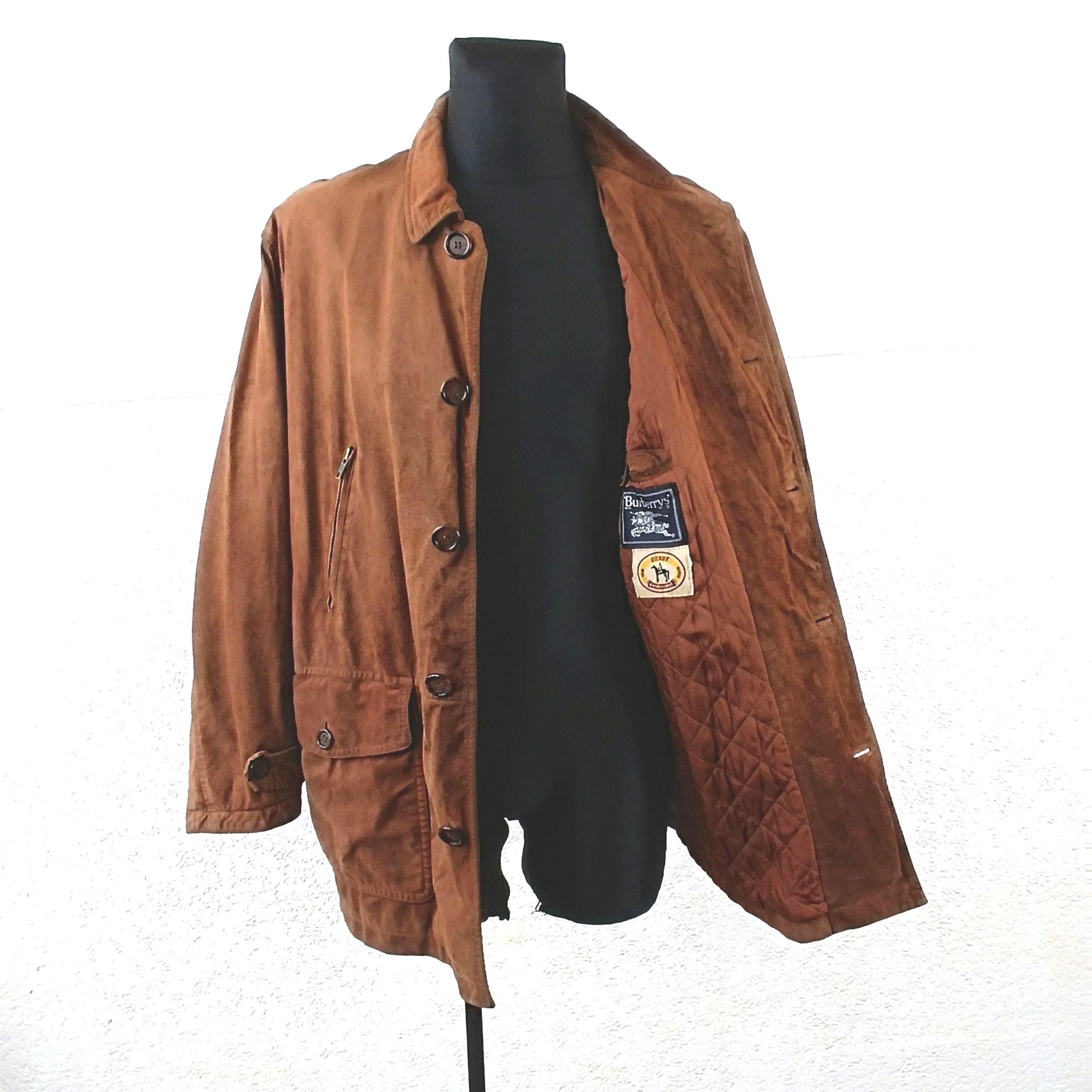 Vintage burberry leather jacket - Etsy 日本