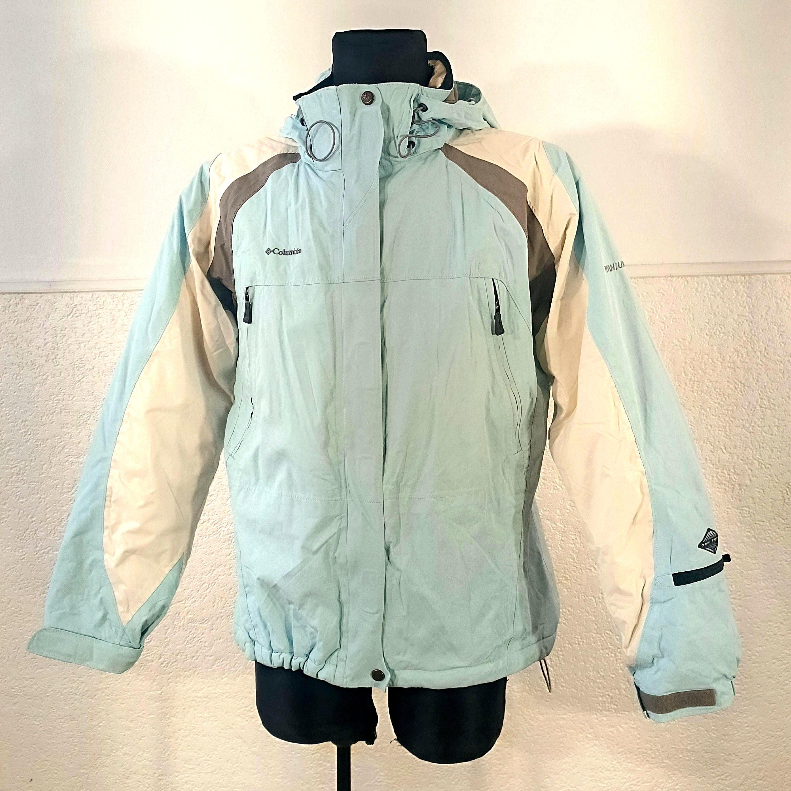 Columbia Ski Jacket Light Blue Titanium Waterproof Winter XL