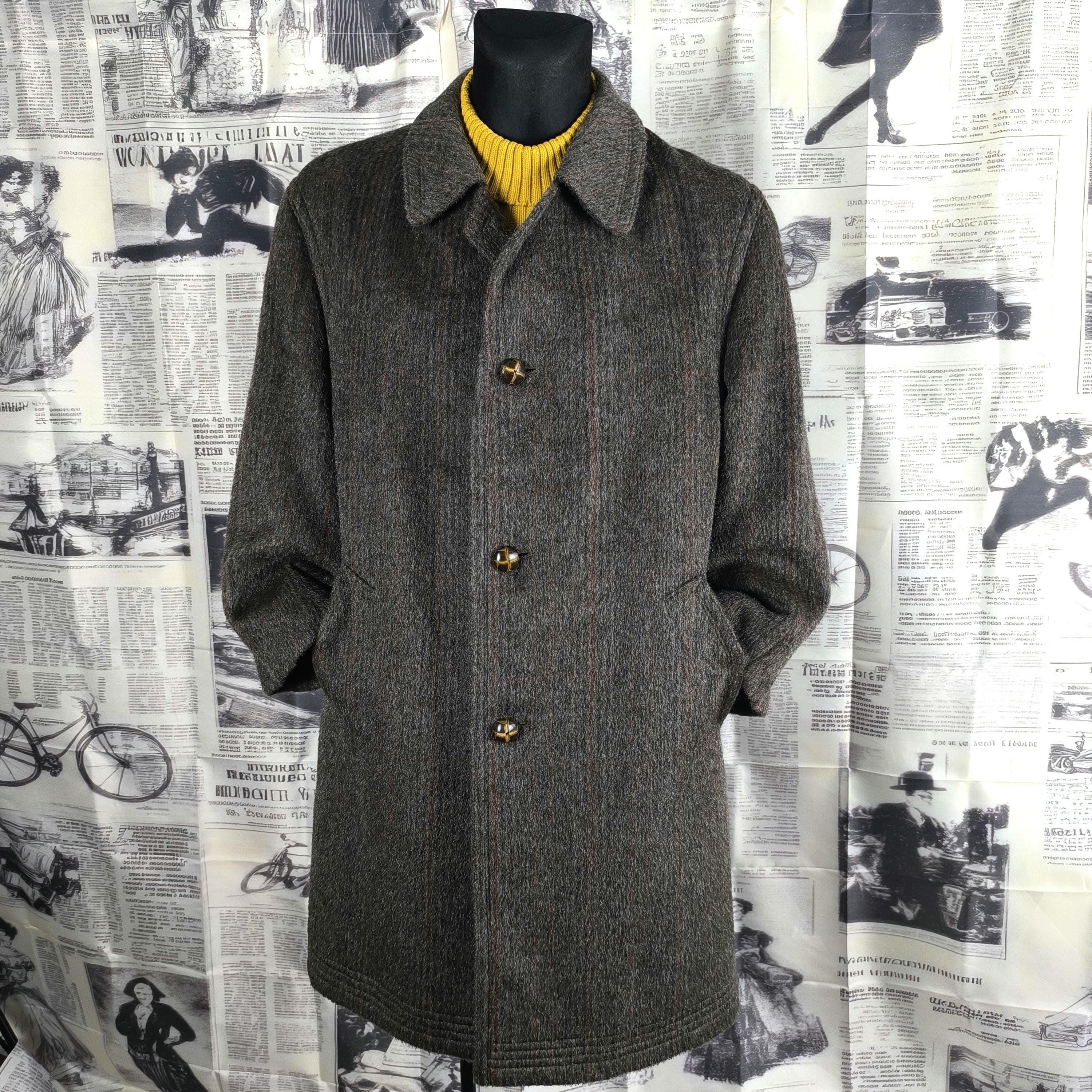 60’s Vintage Wool Mohair Chester Coat Vintage Wool Mohair Coat Brown Red Fleck Small 1960s Overcoat - Etsy