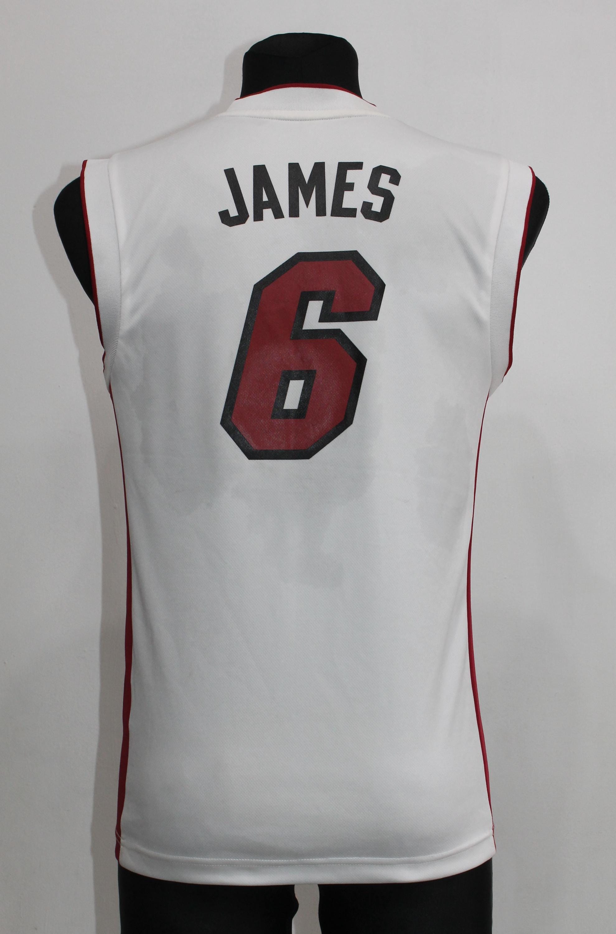 Adidas LEBRON JAMES HEAT ユニフォーム背番号6 Lサイズ Adidas NBA Miami Heat Authentic Lebron James 6 Jersey Red Size 50
