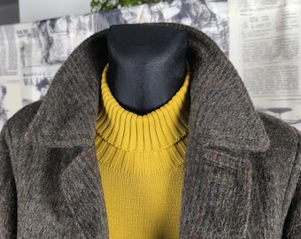Vintage Wool Mohair Coat Brown Red Fleck Small 1960s Overcoat - Etsy
