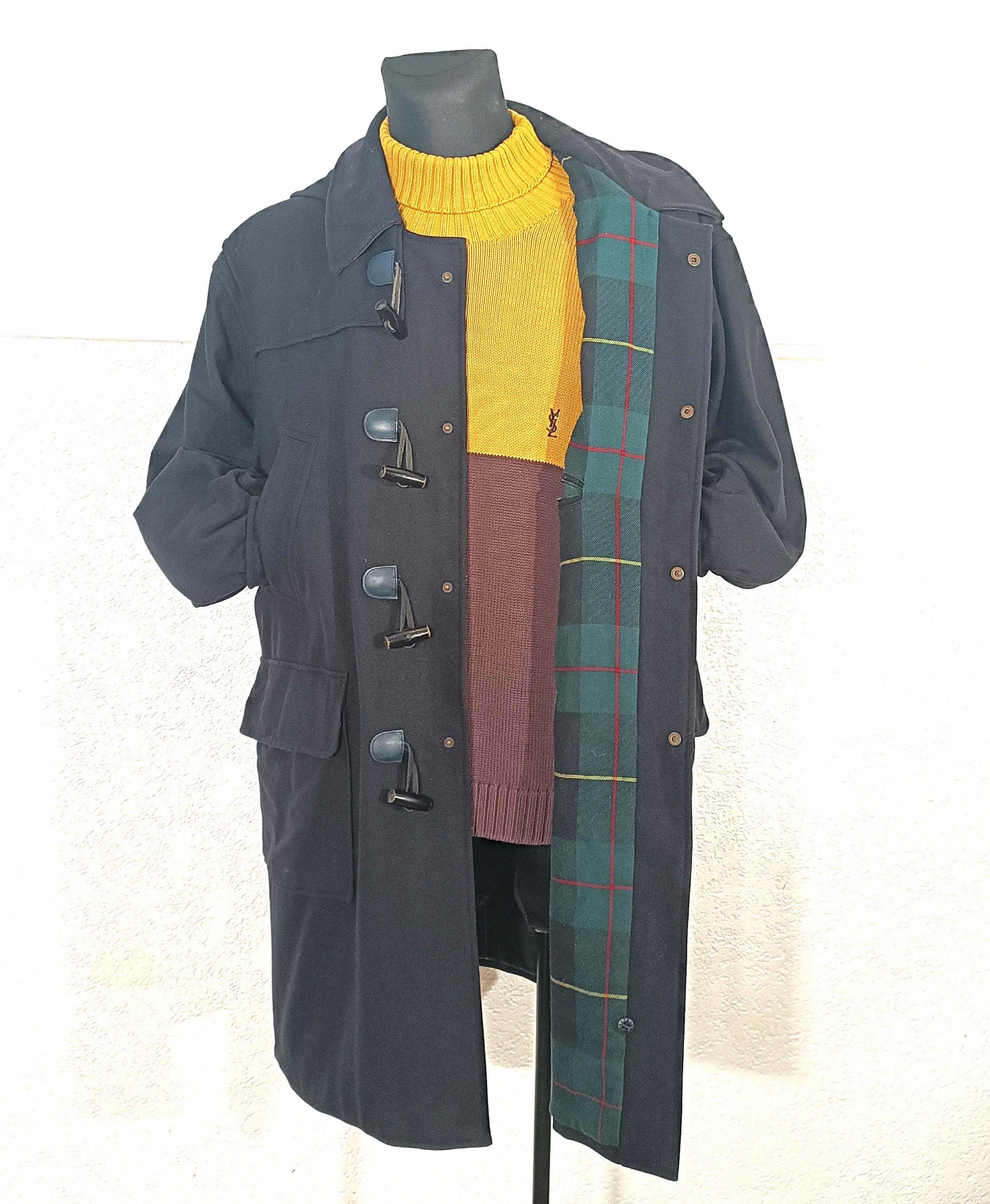Vintage Duffle Coat, Paul & Shark Coat, Navy Coat, Wool