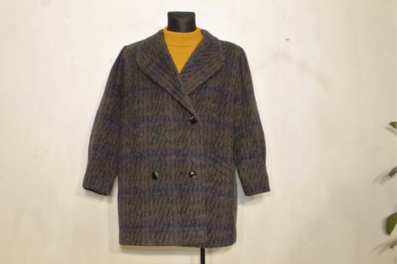 Wool Coat Vintage Women, Double breasted coat, Tw… - image 8