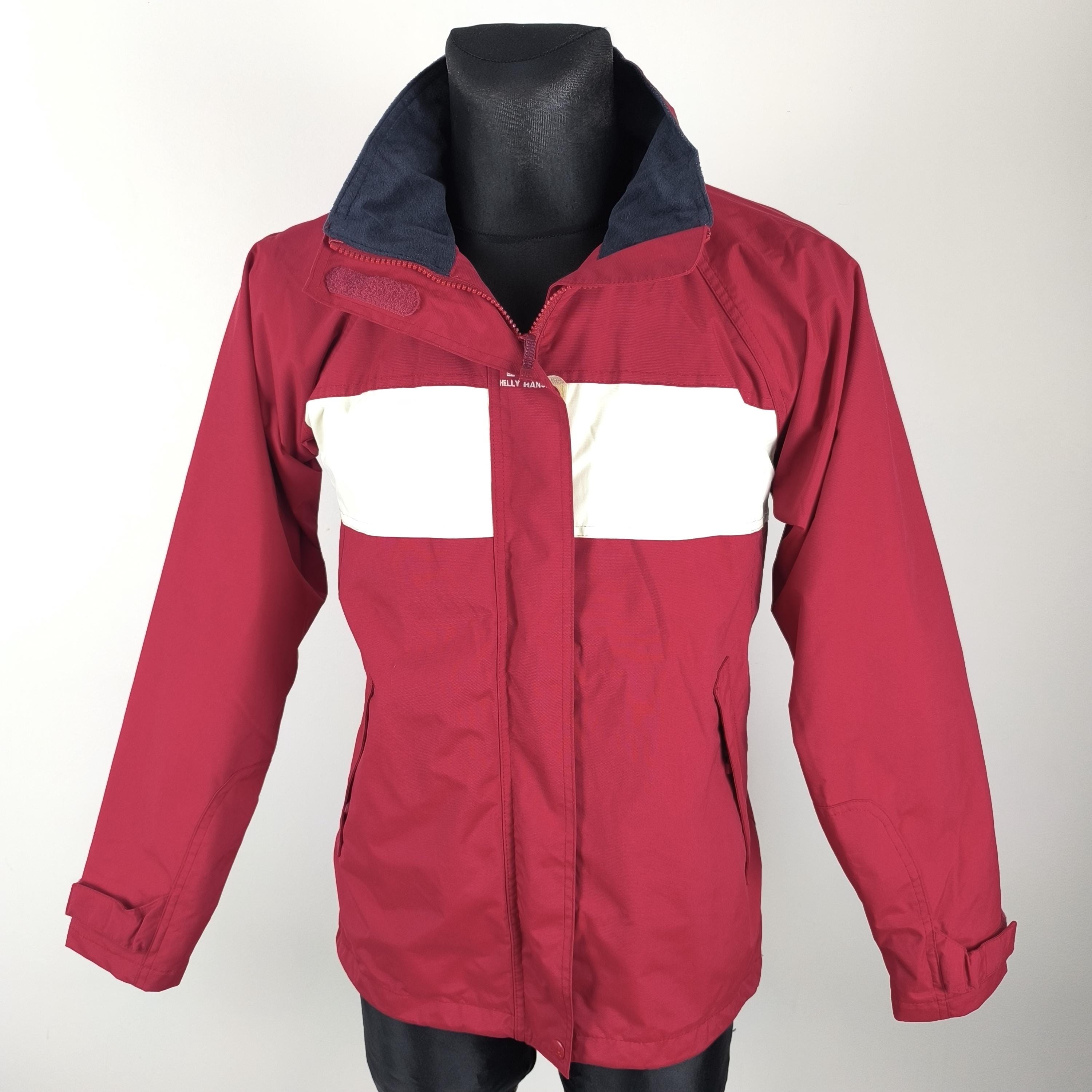 Helly Hansen Jacket Red Waterproof Breathable for Women - Retro