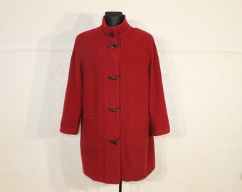 Red toggle coat womens store