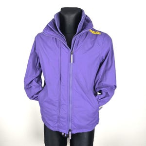 Superdry Jacket Purple Women's Triple Zip Windcheater - Waterproof Windbreaker for Outdoor Adventure