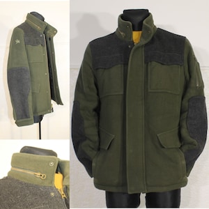 Hunting Jacket Men, Wool Jacket, Wool Trench coat, Safari Jacket, Shooting Jacket Insulate Jacket, 90s Vintage Country Jacket Size Medium