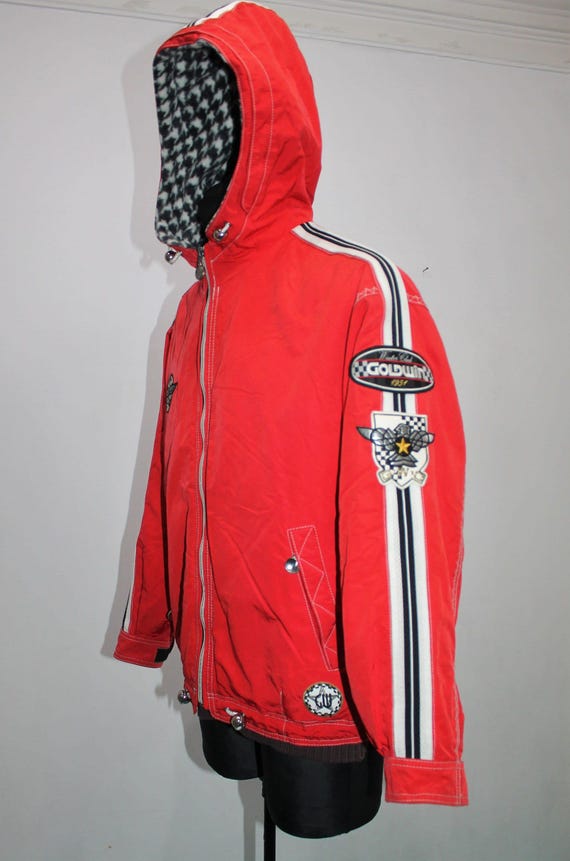 Vintage Goldwin Red Hooded Ski Jacket - 90s Winte… - image 2