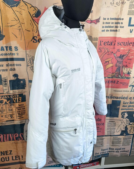 White Parka Women Down Feather. 8848 Altitude Extreme Winter Coat Size Small View 4