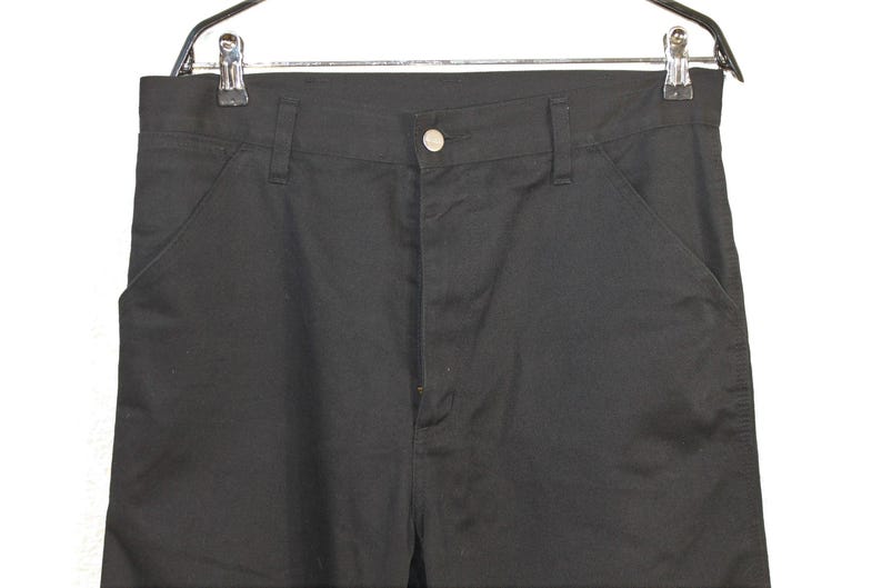 Carhartt Pants Black Denim: Vintage Men's 34x34 Basic Trousers