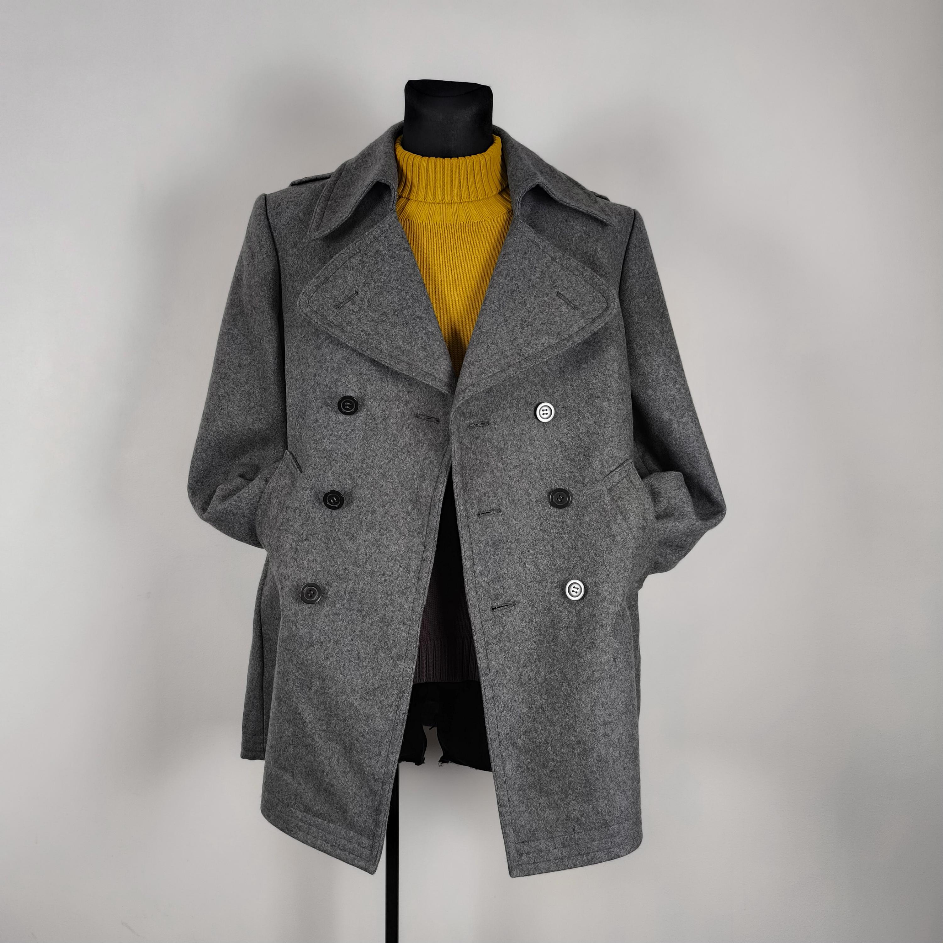 ジャケット・アウター authentic motel wool pea coat jacket Michael Kors Pea Coat Trench Wool Blend Double Breasted