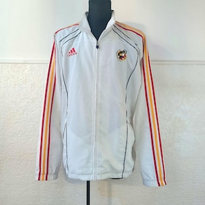 Spain Track Jacket XL: Adidas Vintage Red Football Sportswear Polyester