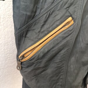 Men's Vintage Style Gray Lambskin Leather Jacket for Festivals