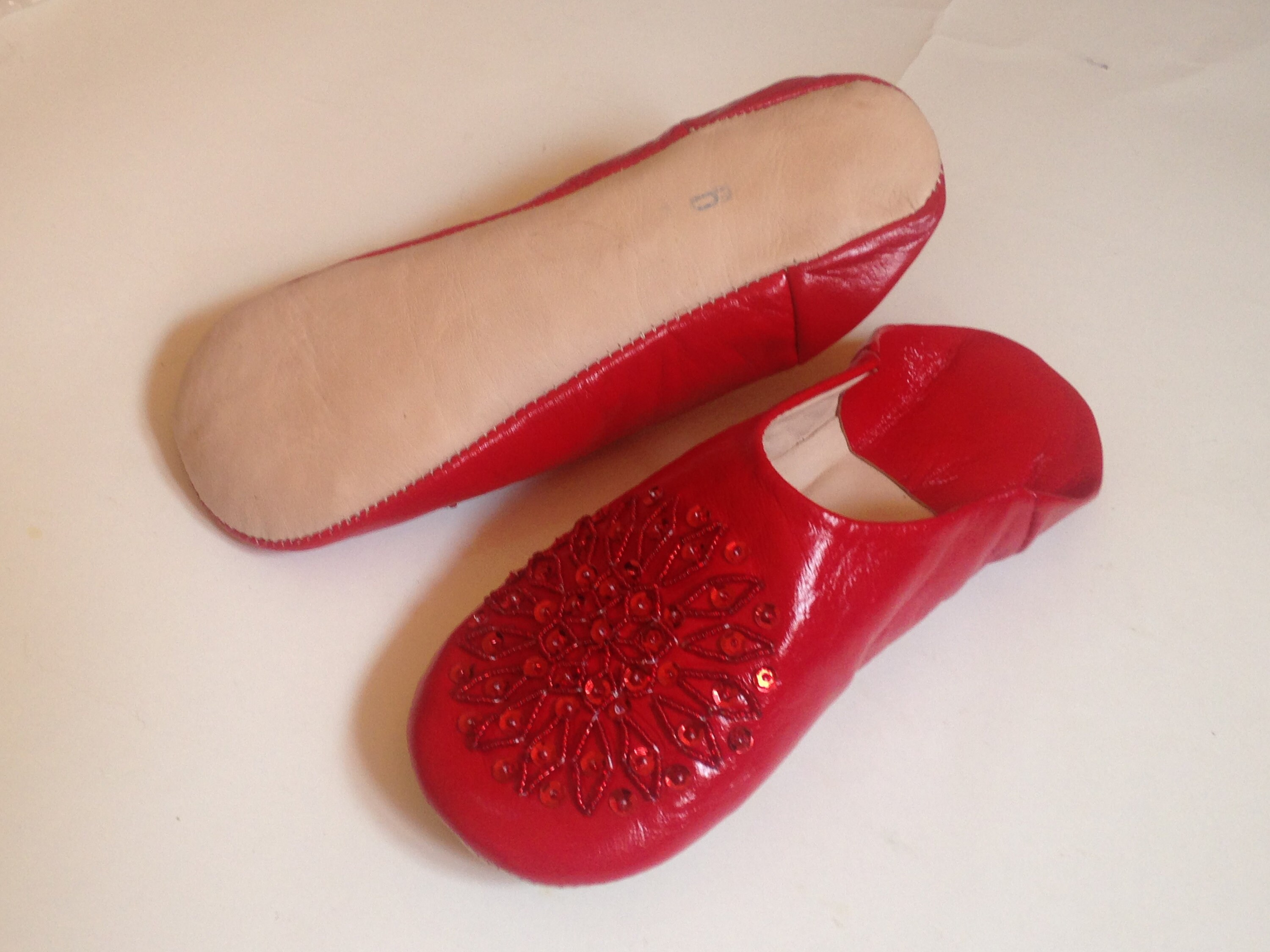 Women Leather Slippers Babouche for Home Shoes Slip for Etsy