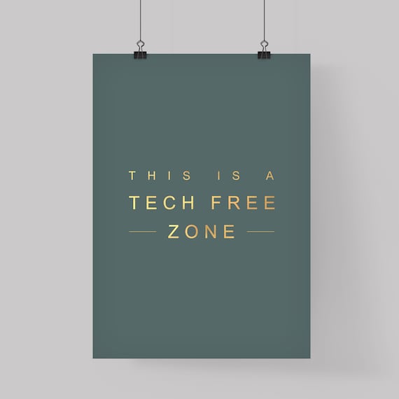 Tech Free Zone No Tech Sign Table Manners Sign Family rules Etsy