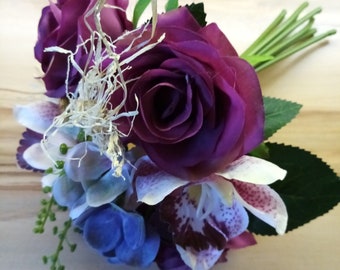 Kunstblumen Strauß violett 20cm Durchmesser ca 25cm lang deko Wohnraum Geschenk