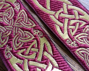 Celtic brocade border 3.5 cm by the meter medieval border great ornament for clothes medieval markets etc...