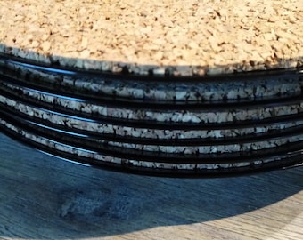 Plate transport protection made of organic cork 24 cm diameter for almost all common plate sizes Set of 6