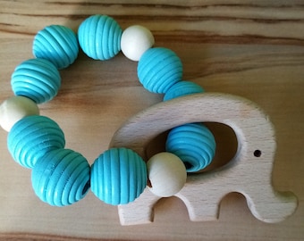 Greifling Nature Elephant Birth Young Gift Wooden Beads