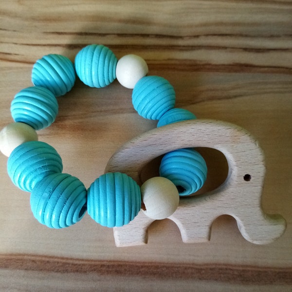 Greifling Nature Elephant Birth Young Gift Wooden Beads