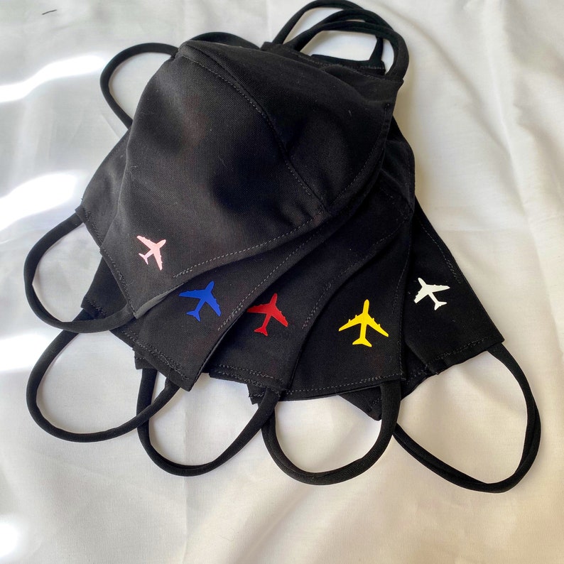 CREW FACE MASK with Airplane for flights attendants pilots Etsy