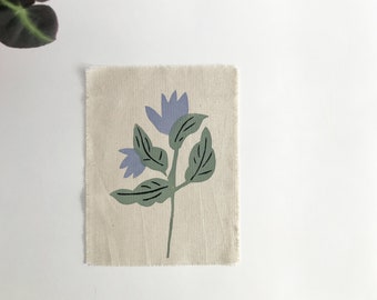 Tenture "Several Leaves" // silkscreen printing on fabric