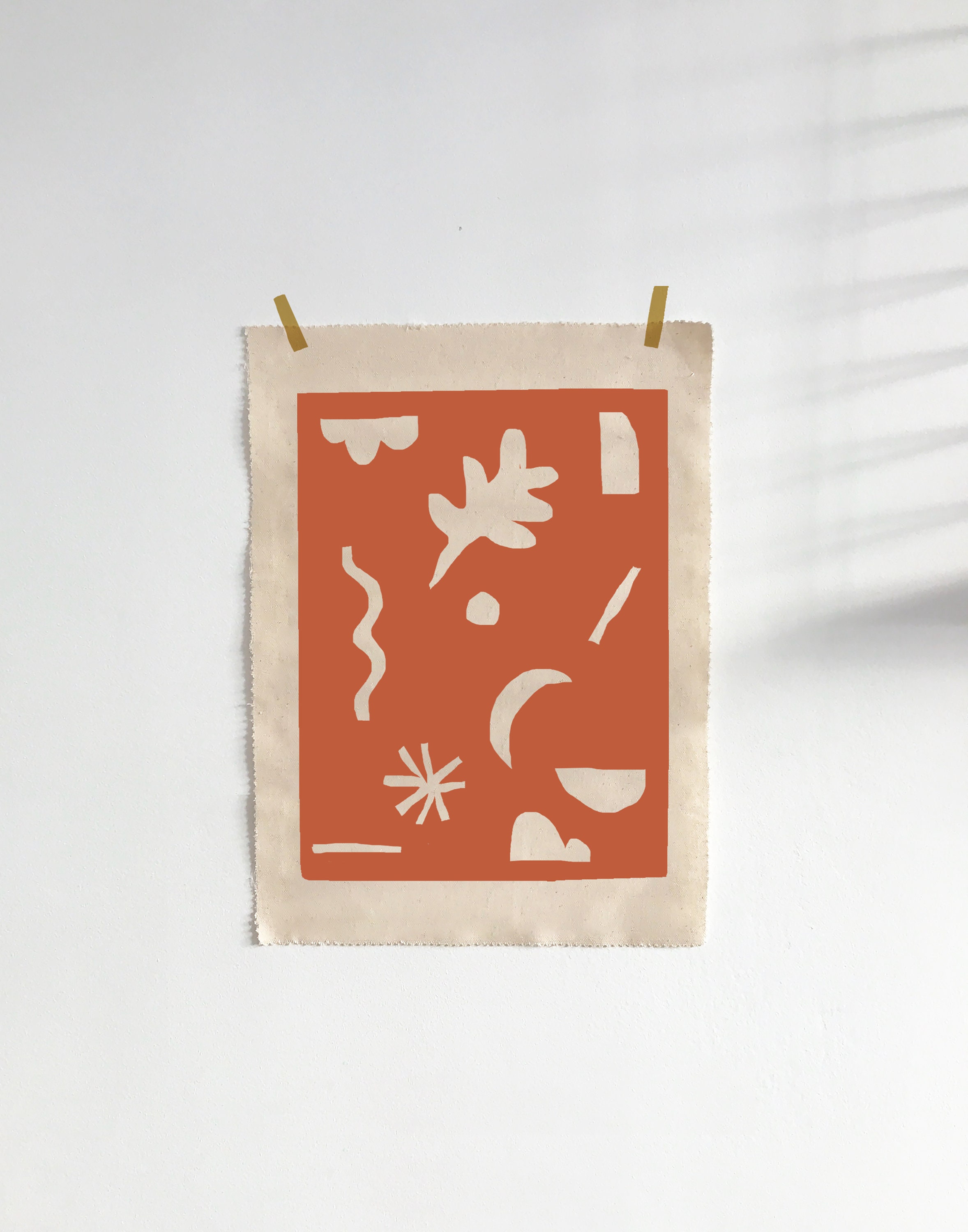 Tenture et Drapeau Papiers Découpés // Sérigraphie sur Tissu