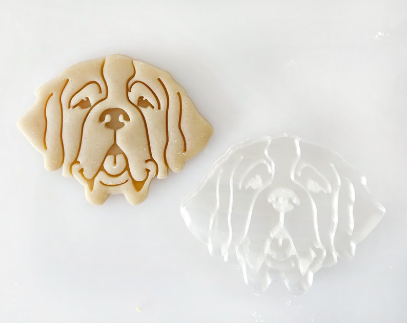 Saint Bernard Cookie Cutter, Dog Portrait Cutter image 4