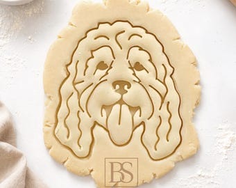 Cockapoo Cookie Cutter: Pet Portrait Custom Cookie Stamp, Poodle Dog Breed