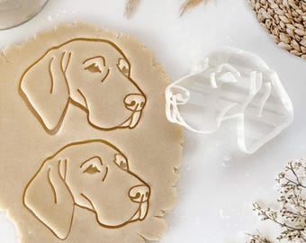 German Shorthaired Pointer Cookie Cutter: Dog Face Stamp, Baking Tool