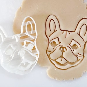 French Bulldog Dog Cookie Cutter | Dog Portrait Cutter | Fondant Cutter with stamp | 3D printed
