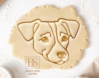 Jack Russell Terrier Cookie Cutter: Dog Portrait Fondant Clay Stamp, Custom Pet Lover Gift